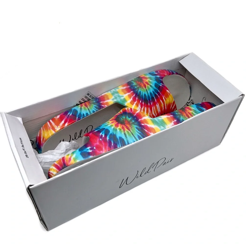 Wild Pair Slyde Tie Dye Platform Pool Slides Size 9